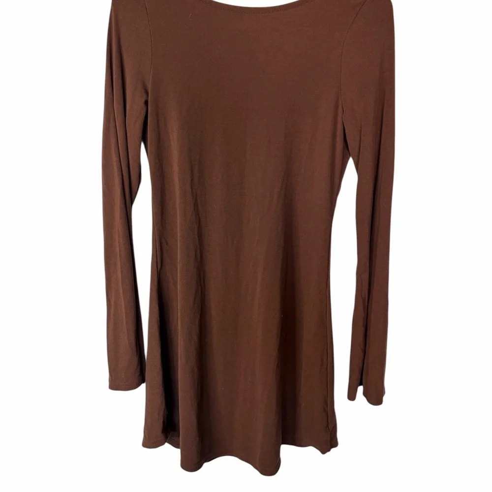 Free People Beach Open Back Mini Dress | Brown | Size Small
